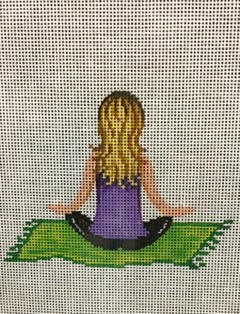 click here to view larger image of Yoga Sitting Pose Ornament (hand painted canvases)