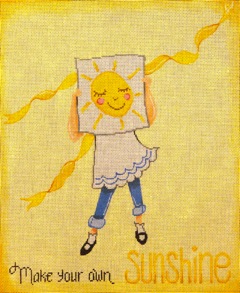 click here to view larger image of Make Your Own Sunshine (hand painted canvases)