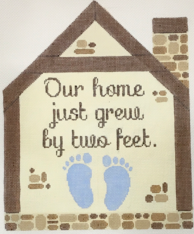 click here to view larger image of Our Home Just Grew by Two Feet - Boy (hand painted canvases)