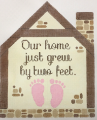 click here to view larger image of Our Home Just Grew by Two Feet - Girl (hand painted canvases)