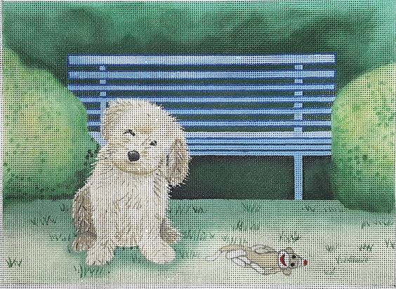 click here to view larger image of Labradoodle In The Park (hand painted canvases)