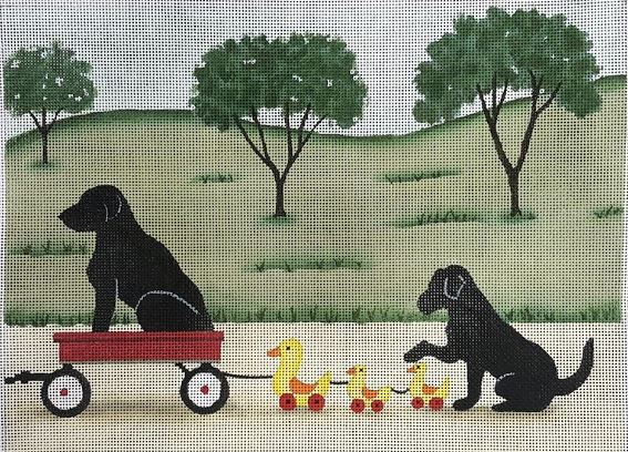 click here to view larger image of Labrador Ride (hand painted canvases)