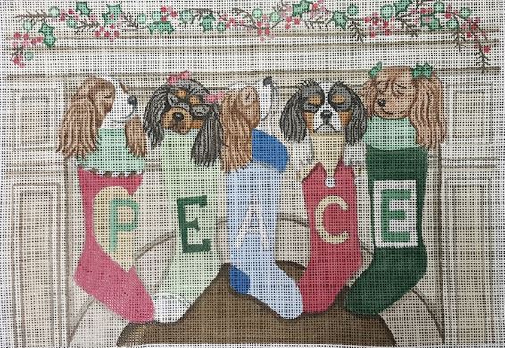 click here to view larger image of King Charles Cavalier Hung on Chimney (hand painted canvases)