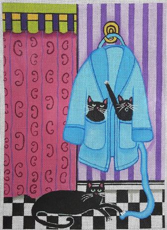 click here to view larger image of Cats Robe (hand painted canvases)