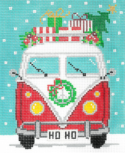 click here to view larger image of Micro Bus - Christmas (hand painted canvases)