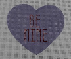 click here to view larger image of Be Mine on Purple (hand painted canvases)