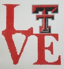 click here to view larger image of Love Texas Tech (hand painted canvases)