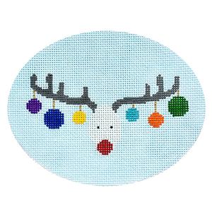 click here to view larger image of Reindeer Face Horizontal (hand painted canvases)