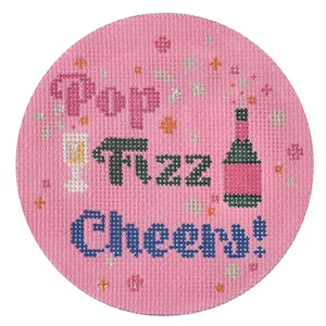 click here to view larger image of Season's Greetings - Pop Fizz Cheers! (hand painted canvases)
