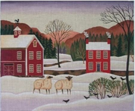 click here to view larger image of Winter Sheep (hand painted canvases)