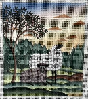 click here to view larger image of Two Morning Sheep (hand painted canvases)