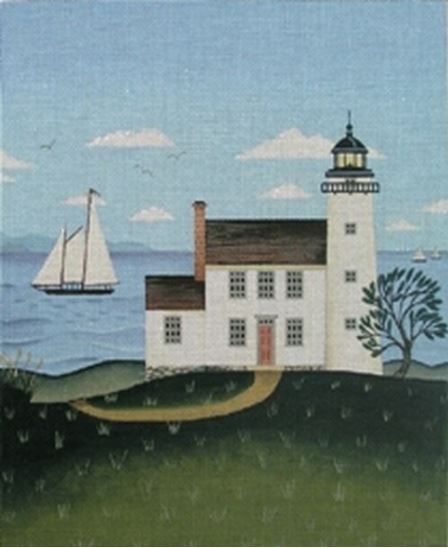 White Lighthouse hand painted canvases 