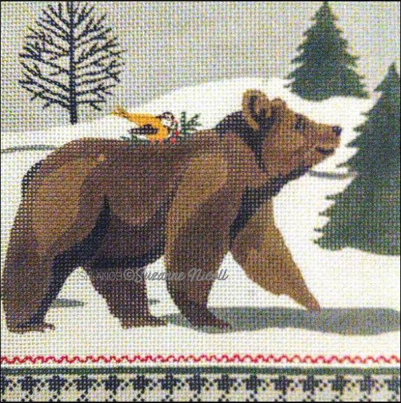 click here to view larger image of Winter Bear (hand painted canvases)