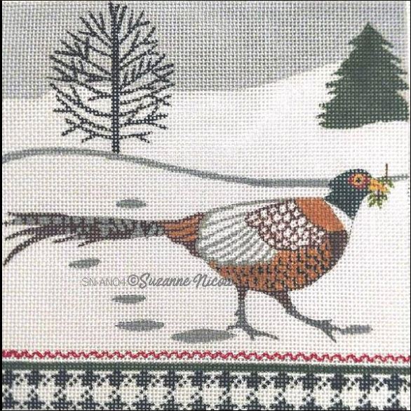 click here to view larger image of Winter Pheasant (hand painted canvases)