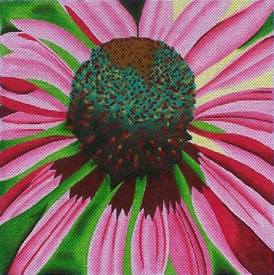 click here to view larger image of Coneflower (hand painted canvases)