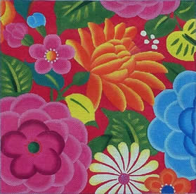click here to view larger image of Summer Floral  (hand painted canvases)