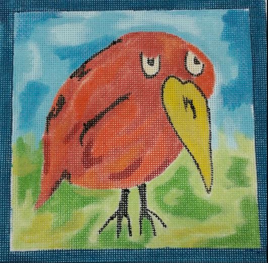 click here to view larger image of Red Bird (hand painted canvases)
