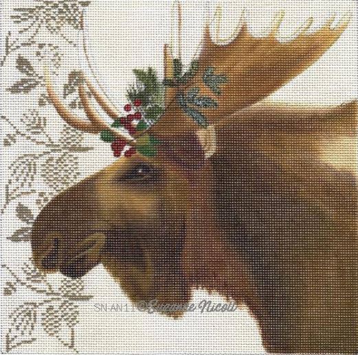 click here to view larger image of Woodland Moose (hand painted canvases)