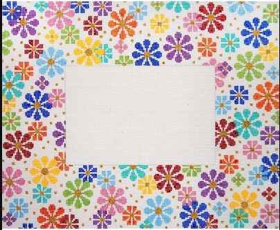click here to view larger image of Happy Flowers Frame (hand painted canvases)