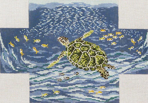 click here to view larger image of Sea Turtle Brick Cover (hand painted canvases)
