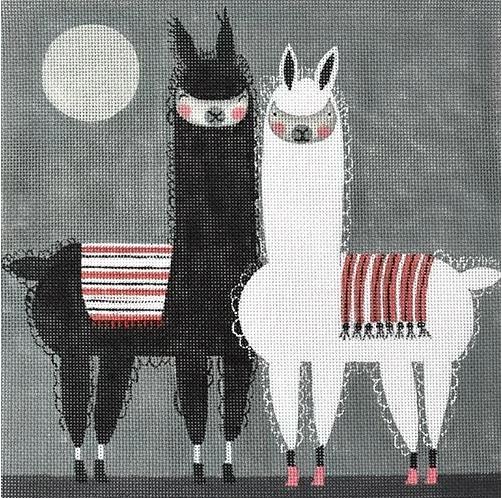 click here to view larger image of Alpacas (hand painted canvases)