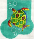 click here to view larger image of Sea Turtle Mini Sock (hand painted canvases)