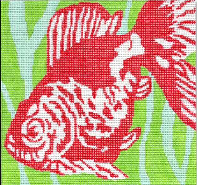 click here to view larger image of Red Fish (hand painted canvases)