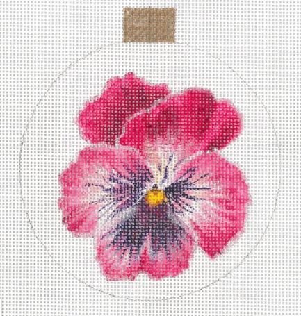 click here to view larger image of Pansy Ornament (hand painted canvases)