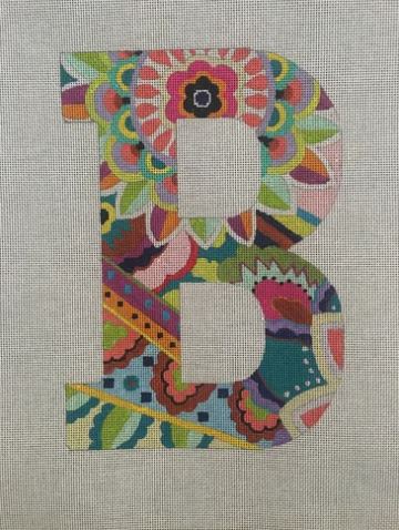 click here to view larger image of Alphabet 1500 Floral Series - 12in (hand painted canvases)