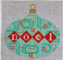 click here to view larger image of Mod Noel Ornament (hand painted canvases)
