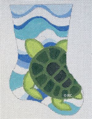 click here to view larger image of Sea Turtle Mini Sox (hand painted canvases)