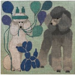 click here to view larger image of We Talked About This/Poodles (hand painted canvases)
