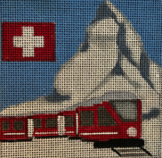 click here to view larger image of Switzerland - Travel Coaster (hand painted canvases)