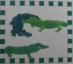 click here to view larger image of Pod of Gators (hand painted canvases)