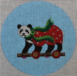 click here to view larger image of Panda Ornament (hand painted canvases)