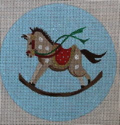 click here to view larger image of Rocking Horse Ornament (hand painted canvases)