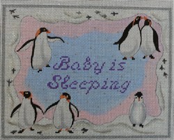 click here to view larger image of Penguins Baby Sleeping (hand painted canvases)