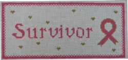 click here to view larger image of Survivor (Pink Ribbon)   (hand painted canvases)