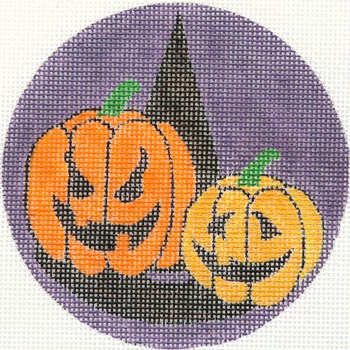 click here to view larger image of Pumpkins for the Witch (hand painted canvases)