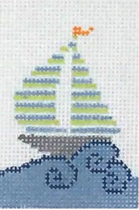 click here to view larger image of PDQ (Pretty Darn Quick) Kit - Sailboat (needlepoint kits)