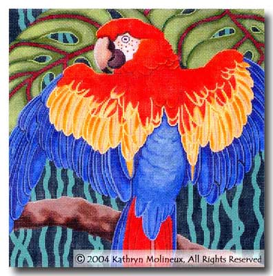 click here to view larger image of Scarlet Macaw (hand painted canvases)