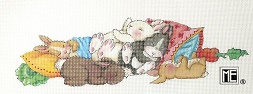 click here to view larger image of Sleeping Bunnies  (hand painted canvases)