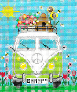 click here to view larger image of Micro Bus - Bee Happy (hand painted canvases)
