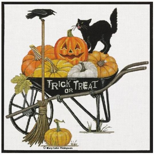 click here to view larger image of Trick or Treat Wagon (hand painted canvases)