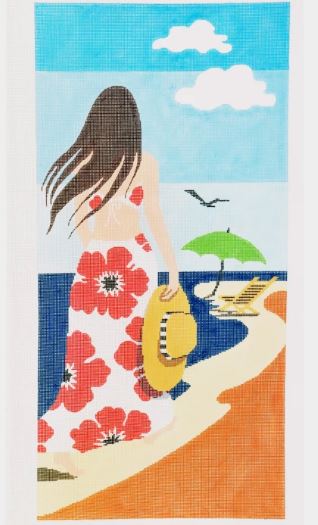 click here to view larger image of Beach Lady (hand painted canvases)
