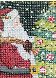 click here to view larger image of Santa and Tree (hand painted canvases)