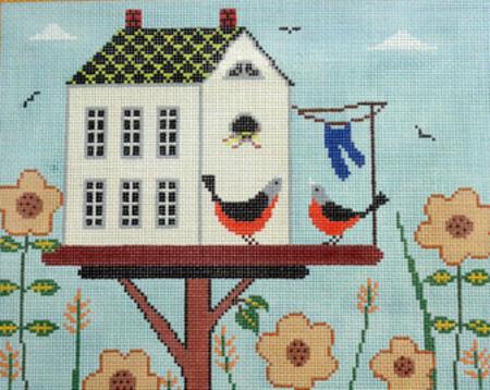 click here to view larger image of Summer Birdhouse (hand painted canvases)