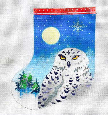 click here to view larger image of Snow Owl/ Evening Moon & Fir Trees (hand painted canvases)