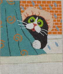 click here to view larger image of Shower Kitty (hand painted canvases)