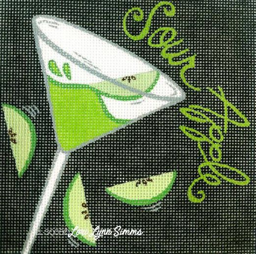 click here to view larger image of Sour Apple Martini (hand painted canvases)